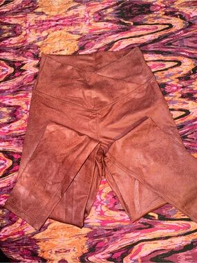 aerie Faux-Suede High-Rise Leggings - Brown